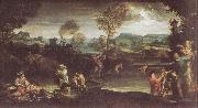 Annibale Carracci Der Fischfang oil